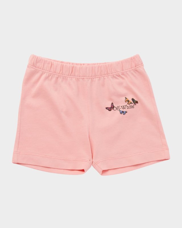 Girl's Bookish Butterfly Cotton Shorts, Size 3M-36